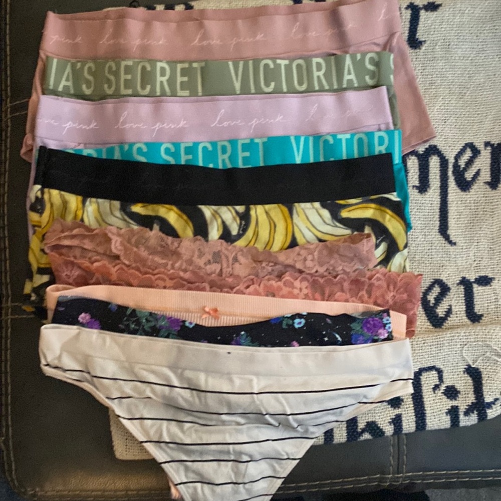 10 pair of Victoria Secret panties 5 panties 5 Thongs